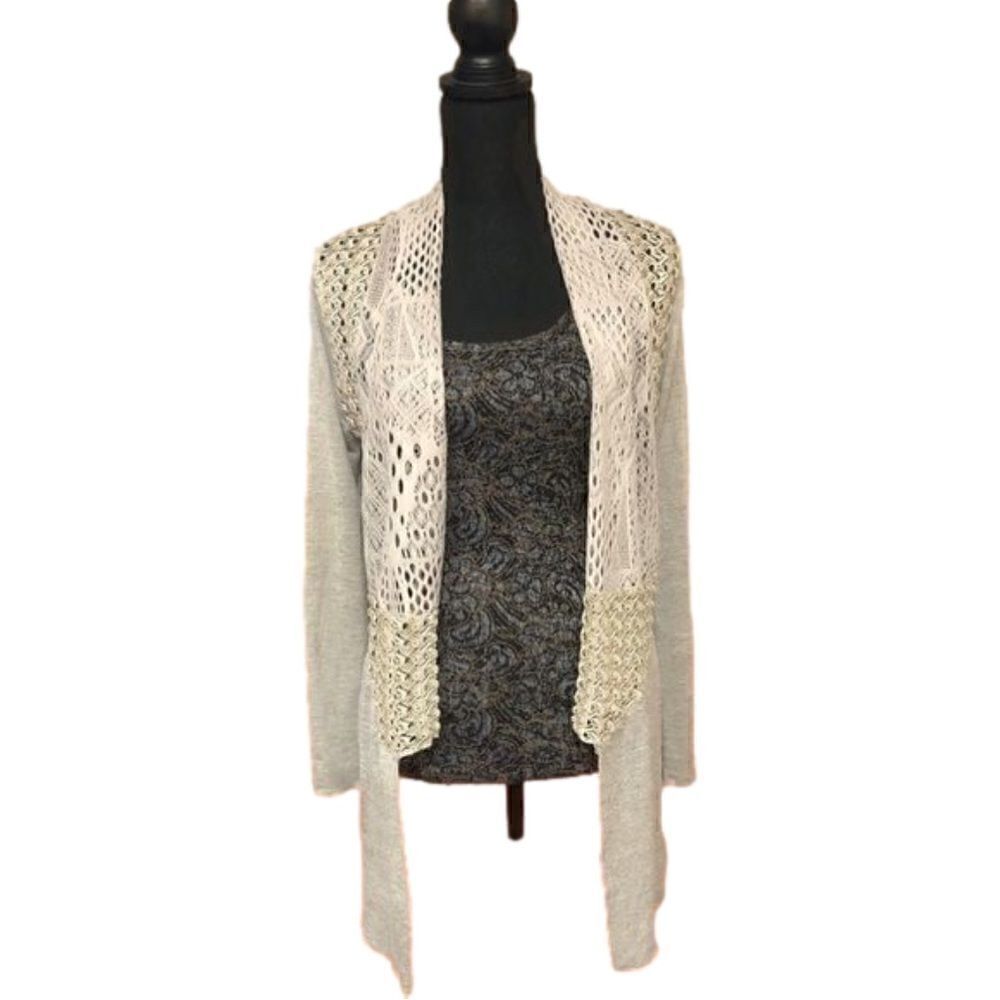Open Weave Cardigan Sweater 